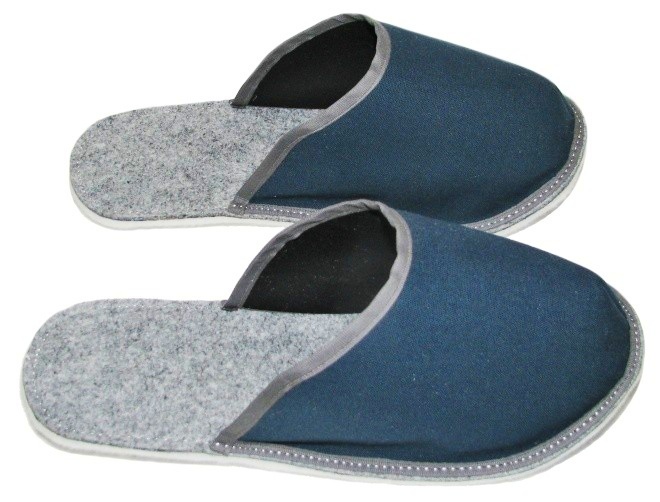 Zámecké papuče - guma - modrá